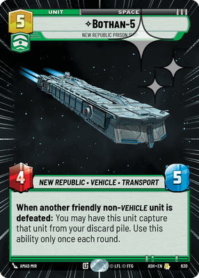 Bothan-5 - New Republic Prison Ship (Hyperspace) - Foil