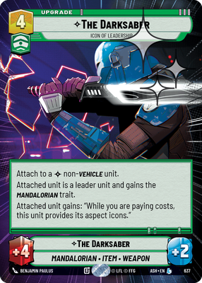 The Darksaber - Icon of Leadership (Hyperspace) - Foil