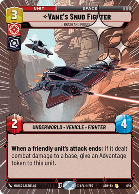 Vane's Snub Fighter - Brash and Proud (Hyperspace) - Foil