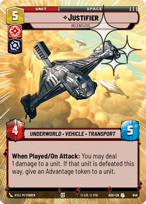 Justifier - Relentless (Hyperspace) - Foil