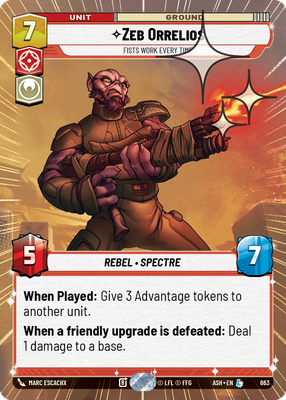 Zeb Orrelios - Fists Work Every Time (Hyperspace) - Foil
