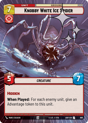 Knobby White Ice Spider (Hyperspace) - Foil