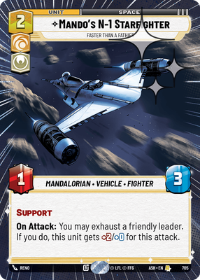 Mando's N-1 Starfighter - Faster than a Fathier (Hyperspace) - Foil