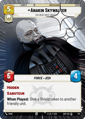 Anakin Skywalker - You Were Right About Me (Hyperspace) - Foil