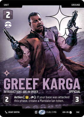 Greef Karga - Introductions are in Order (Prestige) - Foil