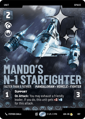 Mando's N-1 Starfighter - Faster than a Fathier (Prestige) - Foil
