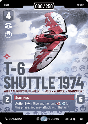 T-6 Shuttle 1974 - With a Mentor's Dedication (Serialized)