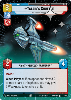 Talzin's Shuttle - Mysterious Arrival (Hyperspace) - Foil