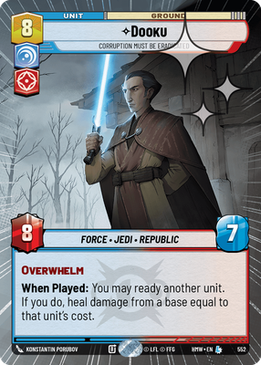 Dooku - Corruption Must Be Eradicated (Hyperspace) - Foil