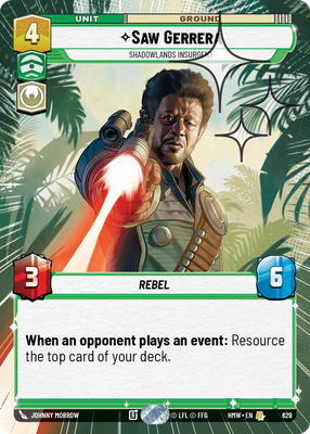 Saw Gerrera - Shadowlands Insurgent (Hyperspace) - Foil