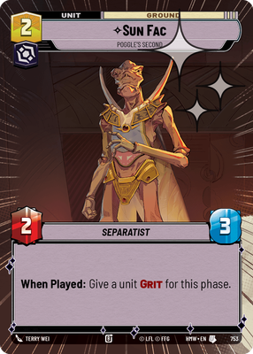 Sun Fac - Poggle's Second (Hyperspace) - Foil
