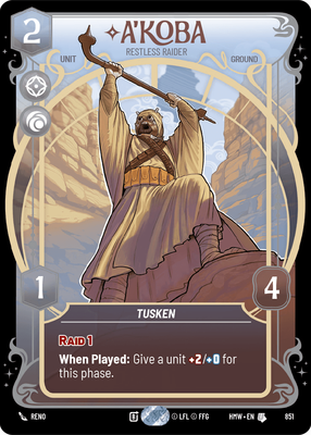 A'Koba - Restless Raider (Prestige) - Foil