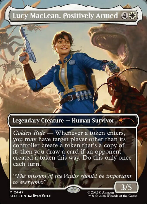 Lucy MacLean, Positively Armed - Borderless - Full Art - Inverted - Legendary (Foil)