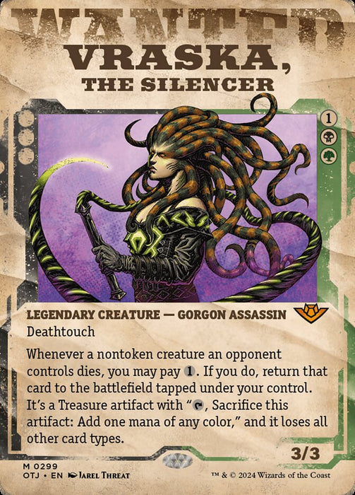 Vraska, the Silencer - Borderless - Showcase- Legendary