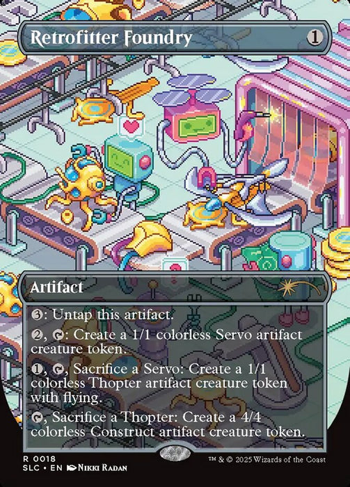 Retrofitter Foundry - Borderless - Full Art - Inverted (Foil)