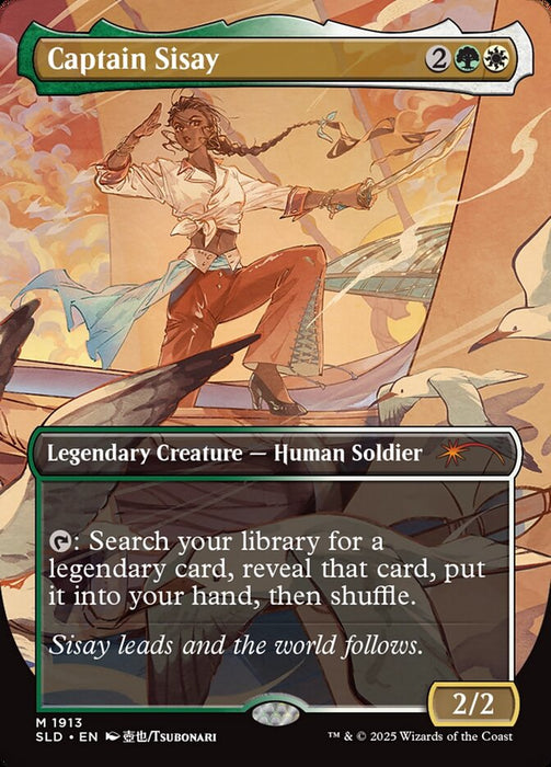 Captain Sisay - Borderless - Full Art - Legendary - Inverted (Foil)