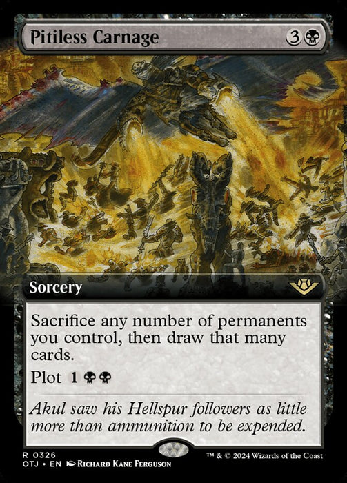 Pitiless Carnage - Extended Art (Foil)