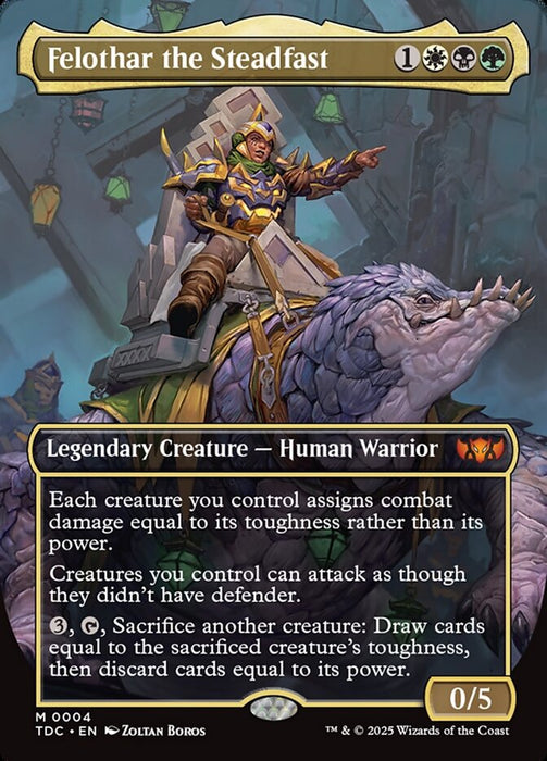 Felothar the Steadfast - Borderless - Full Art - Legendary - Inverted (Foil)