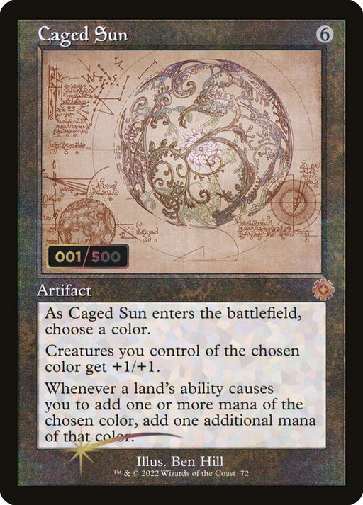 Caged Sun - Retro Frame (Foil)
