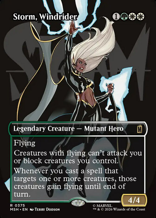 Storm, Windrider - Borderless - Inverted - Legendary