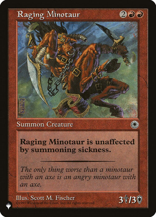 Raging Minotaur - Retro Frame