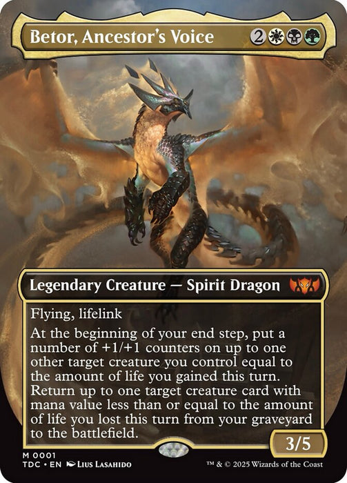 Betor, Ancestor's Voice - Borderless - Full Art - Inverted - Legendary