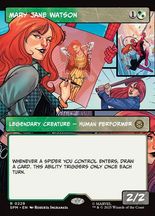 Mary Jane Watson - Borderless - Full Art - Inverted - Legendary - Showcase (Foil)