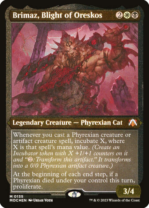 Brimaz, Blight of Oreskos - Etched - Inverted - Legendary - Etched (Foil)