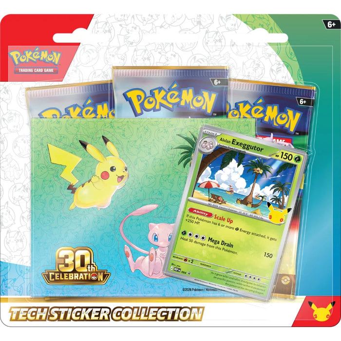POKEMON 30th Celebration Tech Sticker Collection - Alolan Exeggutor