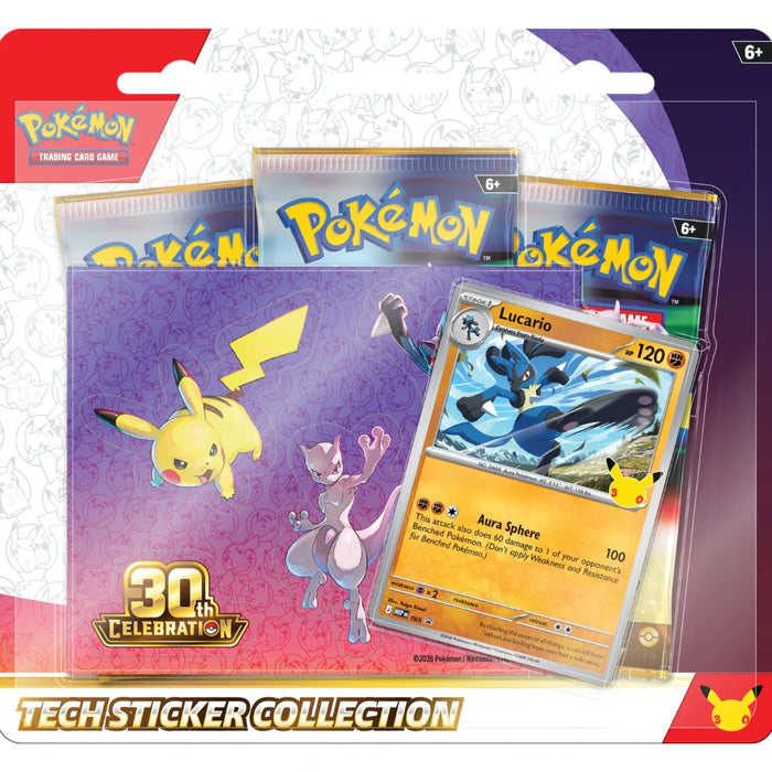 POKEMON 30th Celebration Tech Sticker Collection - Lucario