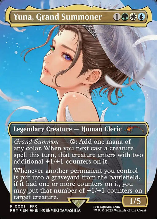 Yuna, Grand Summoner - Borderless - Full Art - Inverted - Legendary (Foil)