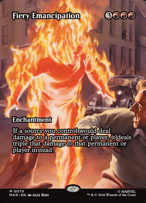 Fiery Emancipation - Borderless - Full Art - Enchantment - Inverted