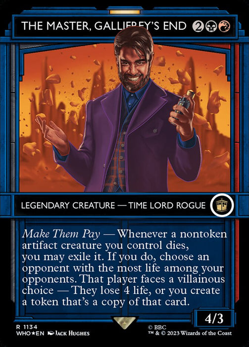 The Master, Gallifrey's End - Borderless - Inverted - Legendary - Showcase - Surge Foil (Foil)
