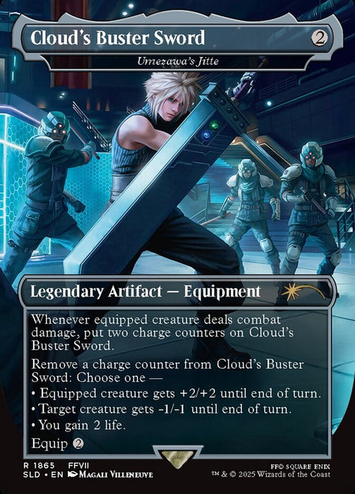 Cloud's Buster Sword - Umezawa's Jitte - Borderless - Full Art - Legendary - Inverted