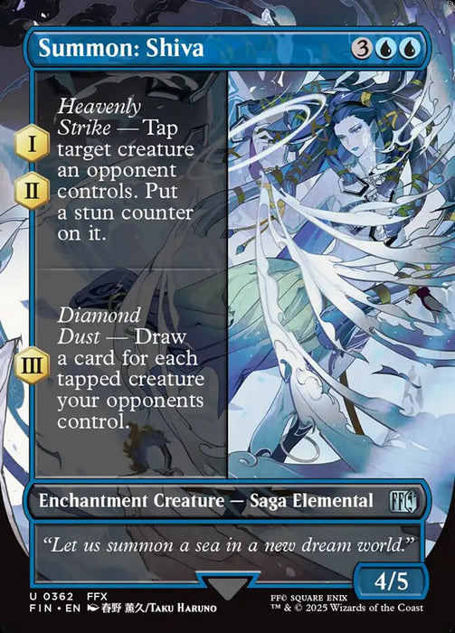 Summon: Shiva - Borderless - Full Art - Enchantment - Inverted (Foil)