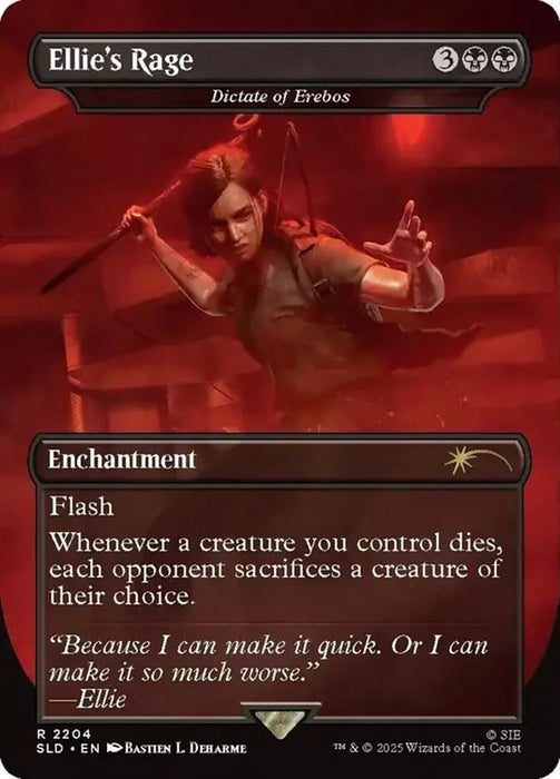 Ellie's Rage - Dictate of Erebos - Borderless - Full Art - Inverted