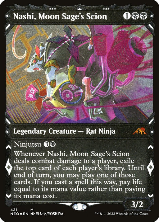 Nashi, Moon Sage's Scion - Inverted - Legendary - Showcase - Etched (Foil)