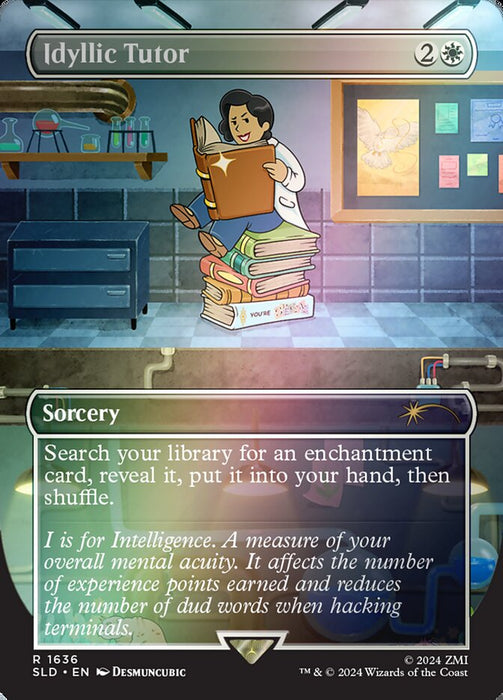 Idyllic Tutor - Borderless - Inverted (Foil)