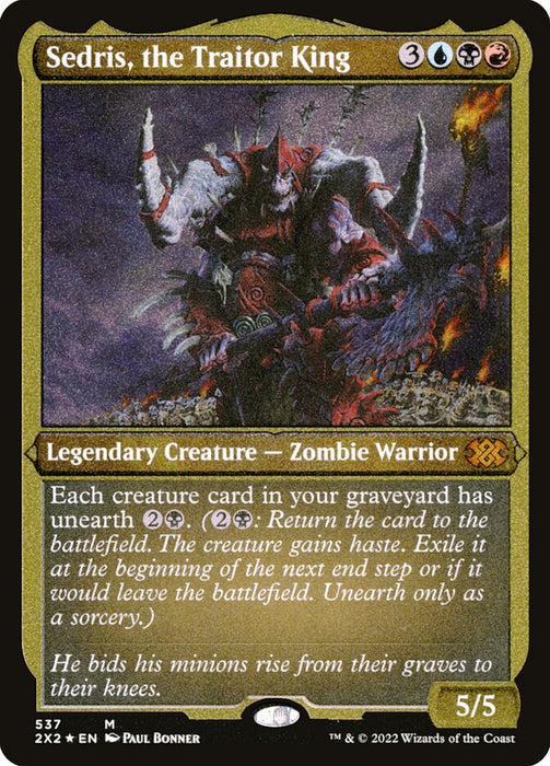 Sedris, the Traitor King - Etched - Inverted - Legendary - Etched (Foil)