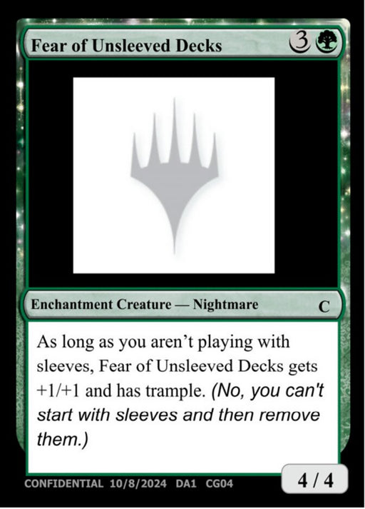Fear of Unsleeved Decks - Enchantment