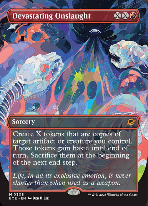 Devastating Onslaught - Borderless - Full Art - Inverted