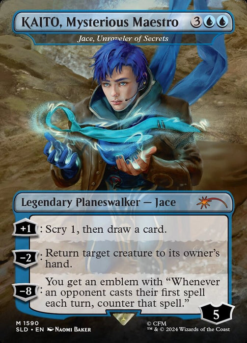 KAITO, Mysterious Maestro - Jace, Unraveler of Secrets - Borderless - Full Art