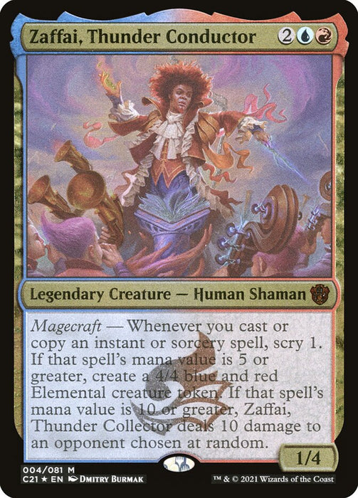 Zaffai, Thunder Conductor - Legendary - Etched (Foil)