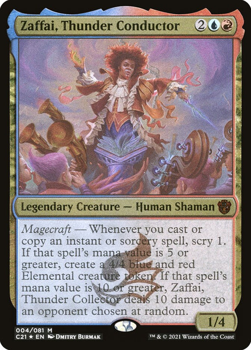 Zaffai, Thunder Conductor - Legendary - Etched (Foil)