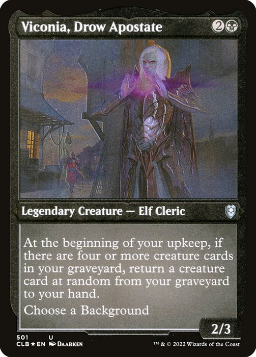 Viconia, Drow Apostate - Etched - Inverted - Legendary - Etched (Foil)