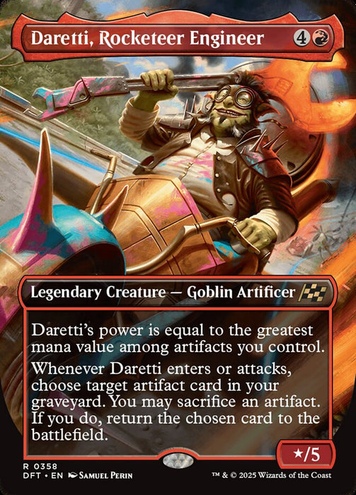 Daretti, Rocketeer Engineer - Borderless - Legendary - Inverted (Foil)