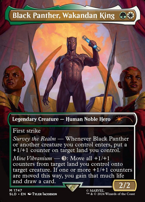 Black Panther, Wakandan King - Borderless - Full Art - Legendary - Inverted