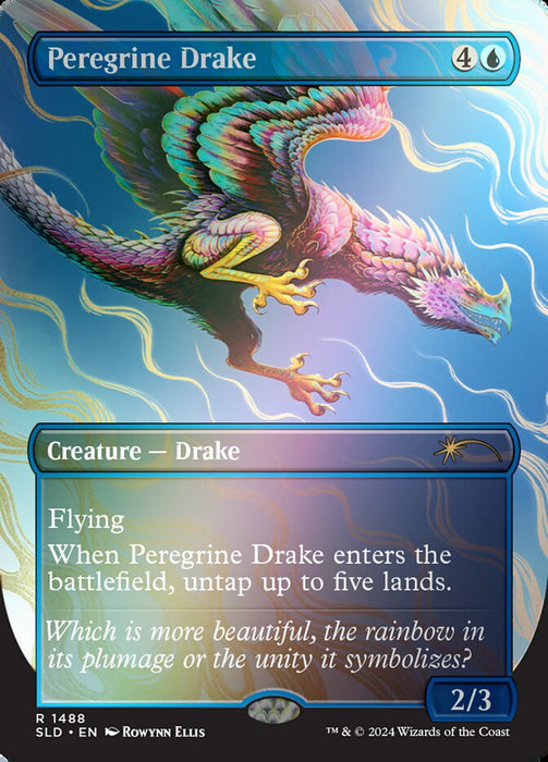 Peregrine Drake - Borderless - Full Art - Inverted (Foil)