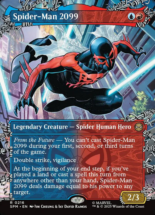 Spider-Man 2099 - Borderless - Full Art - Inverted - Legendary - Showcase (Foil)