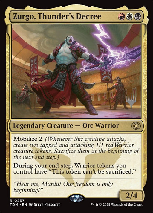 Zurgo, Thunder's Decree - Legendary